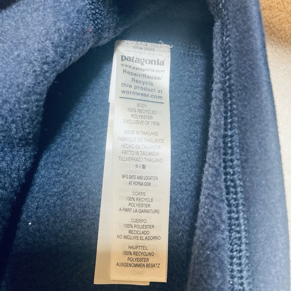 Patagonia Better Sweater 1/4 Zip Blue Mens Size M Pullover Fleece - Picture 6 of 8